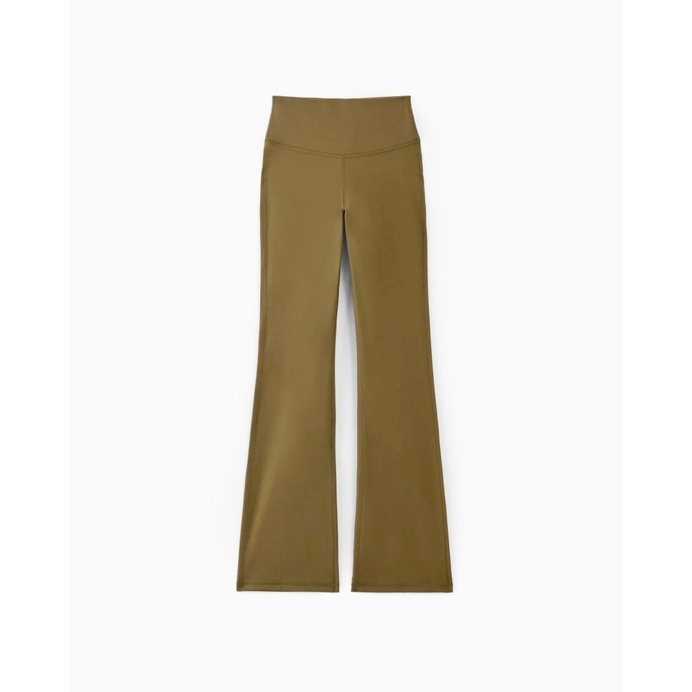 Everlane Perform Flare Leggings Beech Brown/Green High Waist XXS